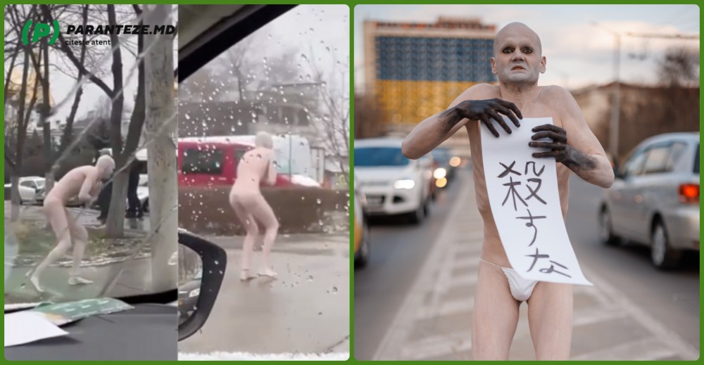 FOTO&VIDEO // „Medici au stabilit că este artă”. Întreaga istorie din spatele personajului misterios apărut pe străzile din Chișinău